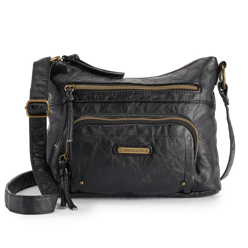 Stone & Co. Smokey Mountain Crossbody Hobo Bag, Black