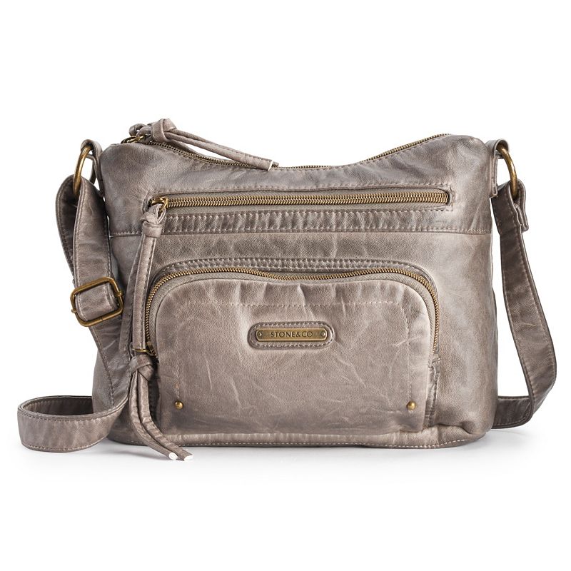 Stone & Co. Smokey Mountain Crossbody Hobo Bag, Gray