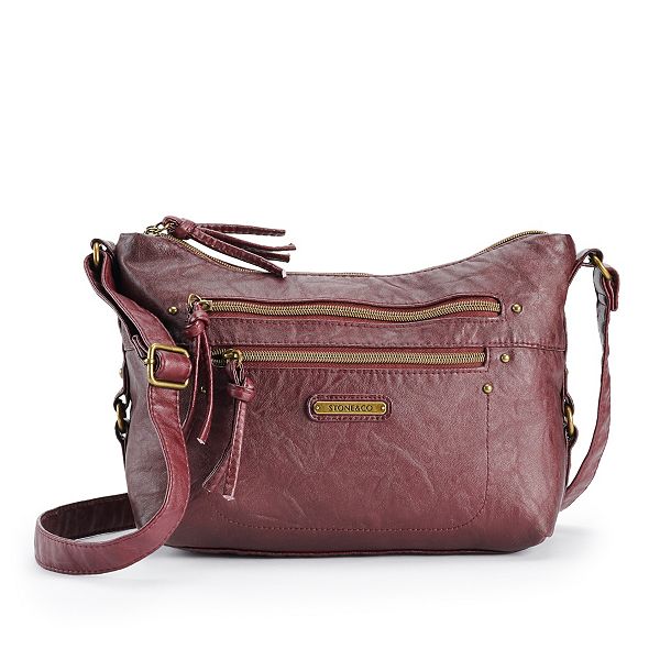 Women's Stone & Company Smokey Mountain Side Ring Hobo Bag - Burgandy