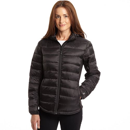 men's excelled insulated hooded puffer jacket