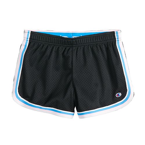 champion black mesh shorts