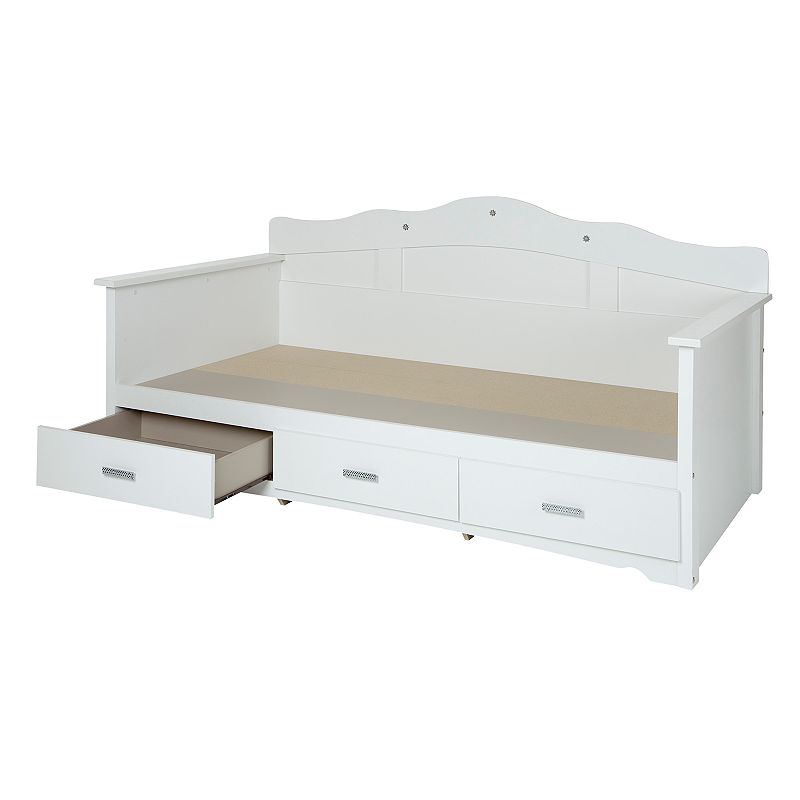 South Shore Tiara Daybed with Storage, White, Twin