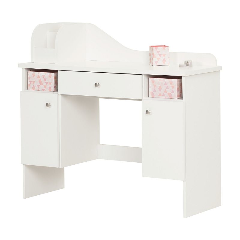 South Shore Vito Makeup Desk with Drawer, White