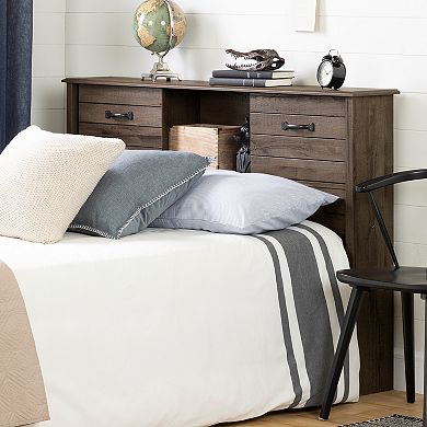 South Shore Ulysses Bookcase Headboard with Doors