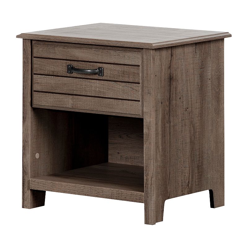 South Shore Ulysses 1-Drawer Nightstand, Brown