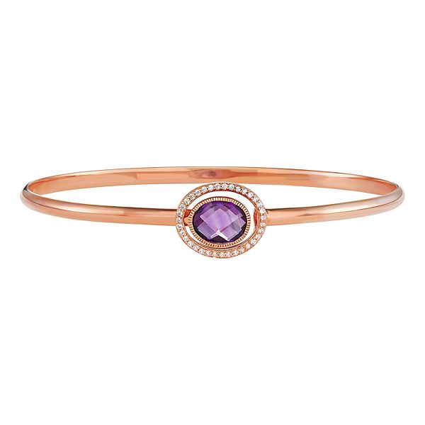 Rose gold hot sale amethyst bracelet