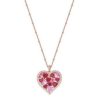 Classic Treasures 14k Rose Gold Over Silver Heart Pendant Necklace