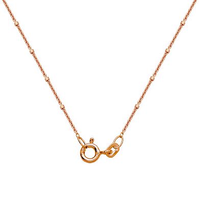 Classic Treasures 14k Rose Gold Over Silver Heart Pendant Necklace