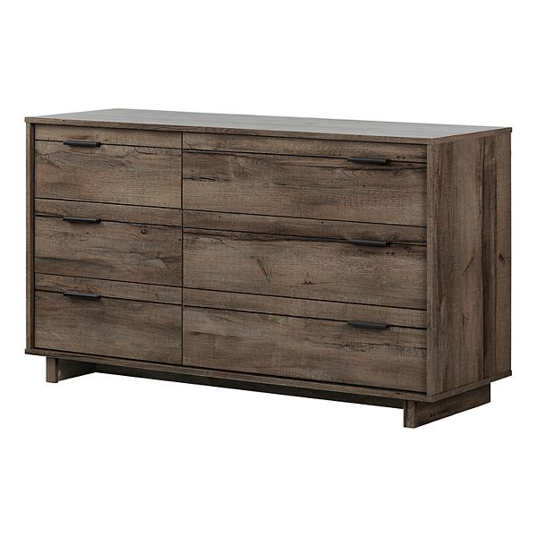 South Shore Fynn 6-Drawer Double Dresser - Fall Oak
