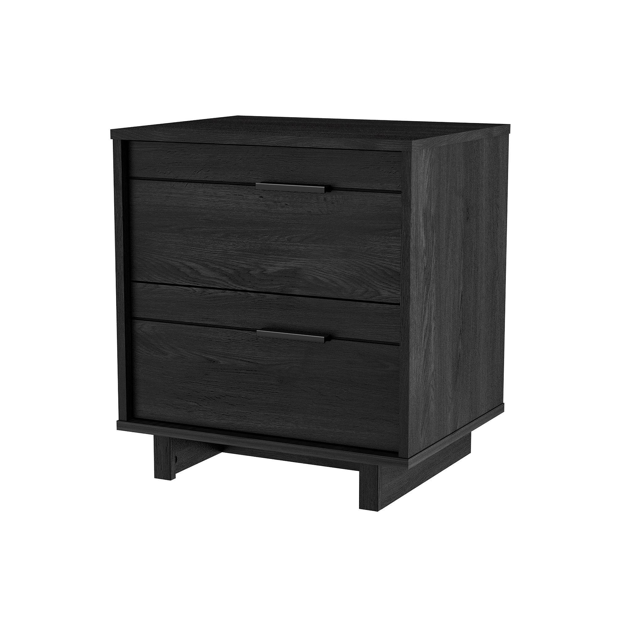 South Shore Fynn 2-Drawer Nightstand Table, Gray