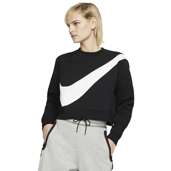 nike cropped sweatshirt womens