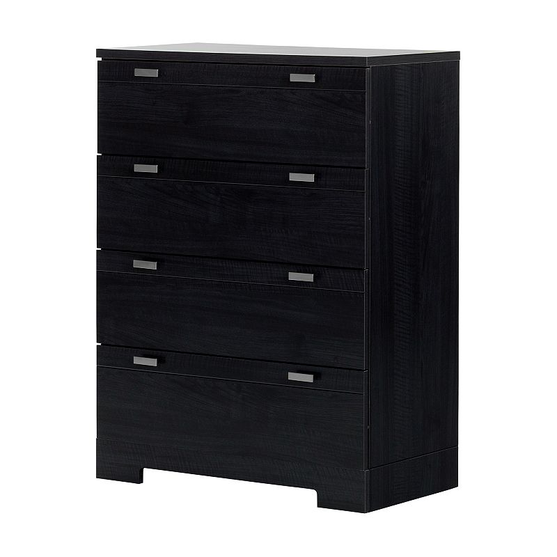 South Shore Reevo 4-Drawer Dresser, Black