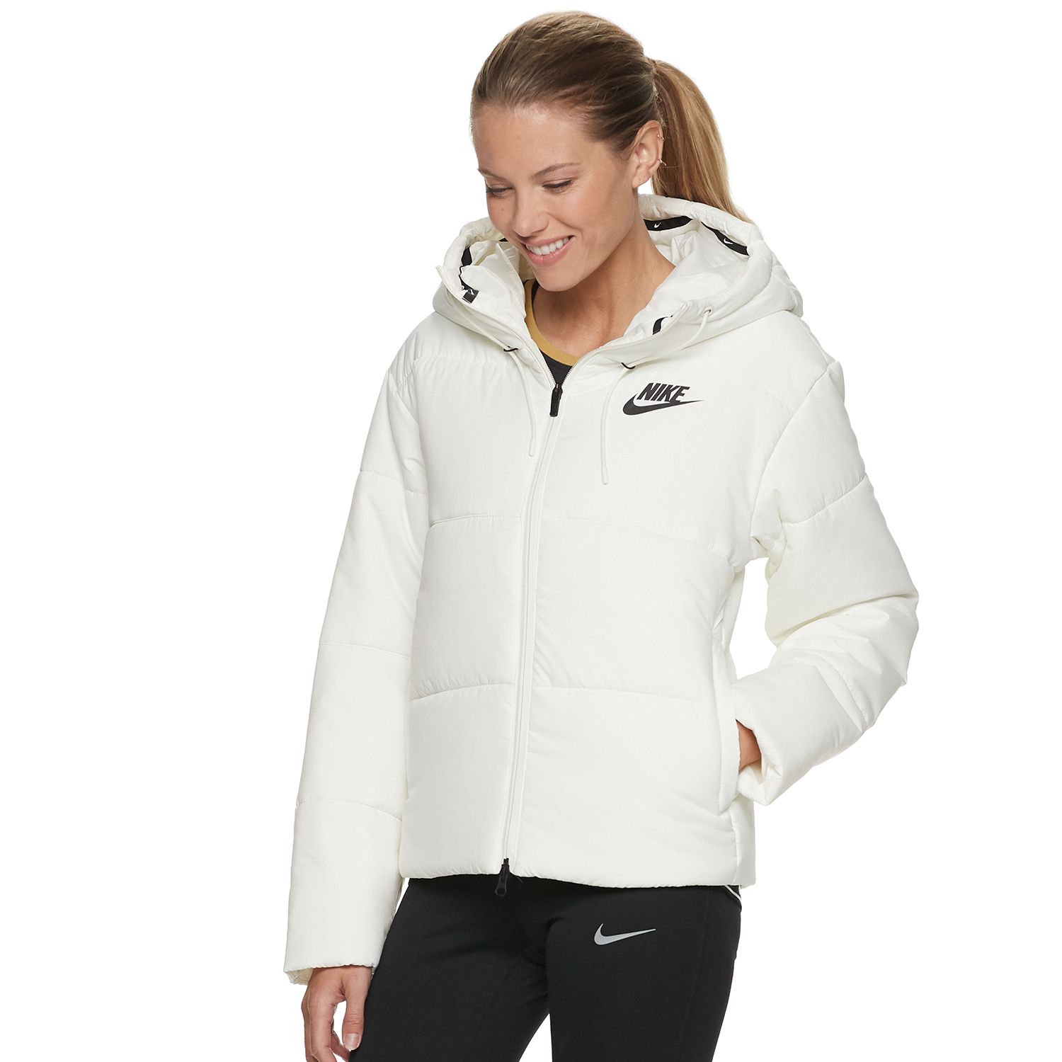nike womens synthetic fill hooded jacket