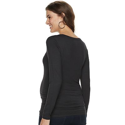 2024 glow Gray Maternity Long Sleeve