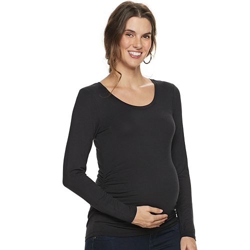 Maternity aglow Long Sleeve Open Crewneck