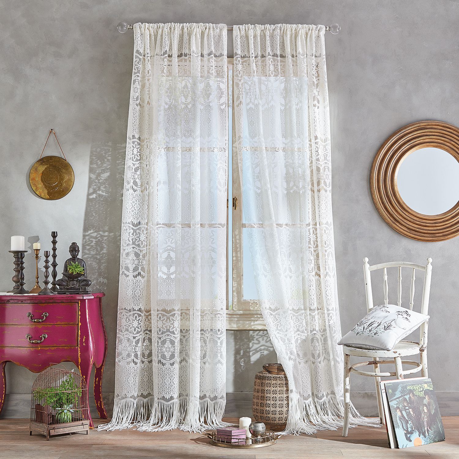 curtain boho