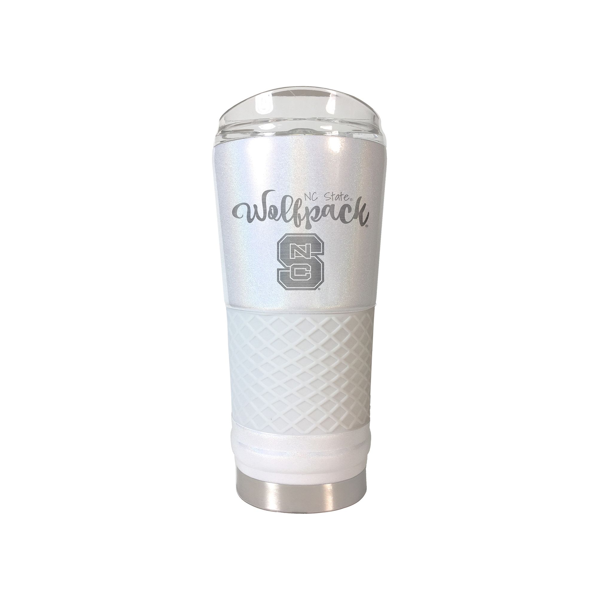 North Carolina State Wolfpack 24-Ounce Draft Opal Tumbler, Nst White
