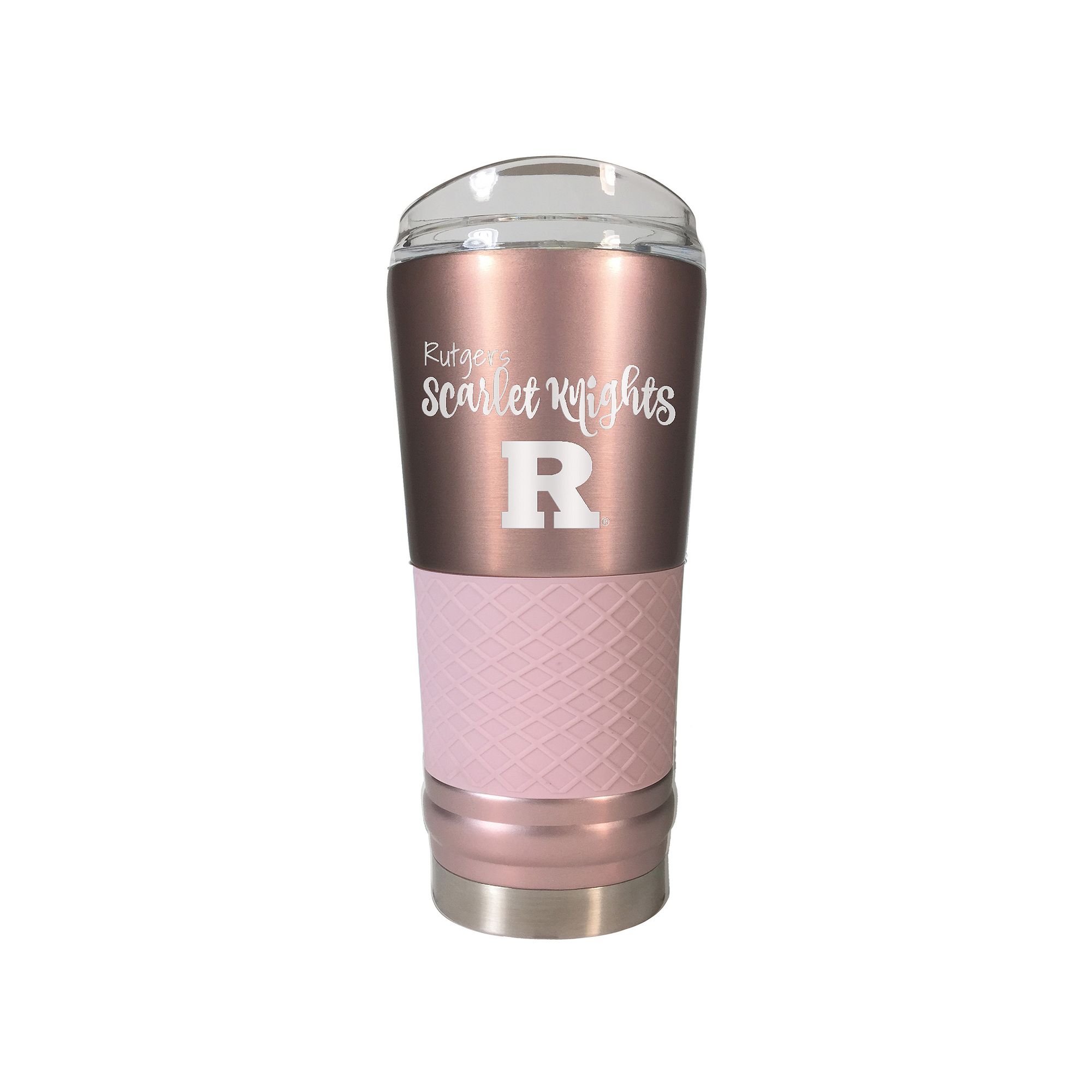 Rutgers Scarlet Knights 24-Ounce Draft Rose Gold Tumbler, Pink
