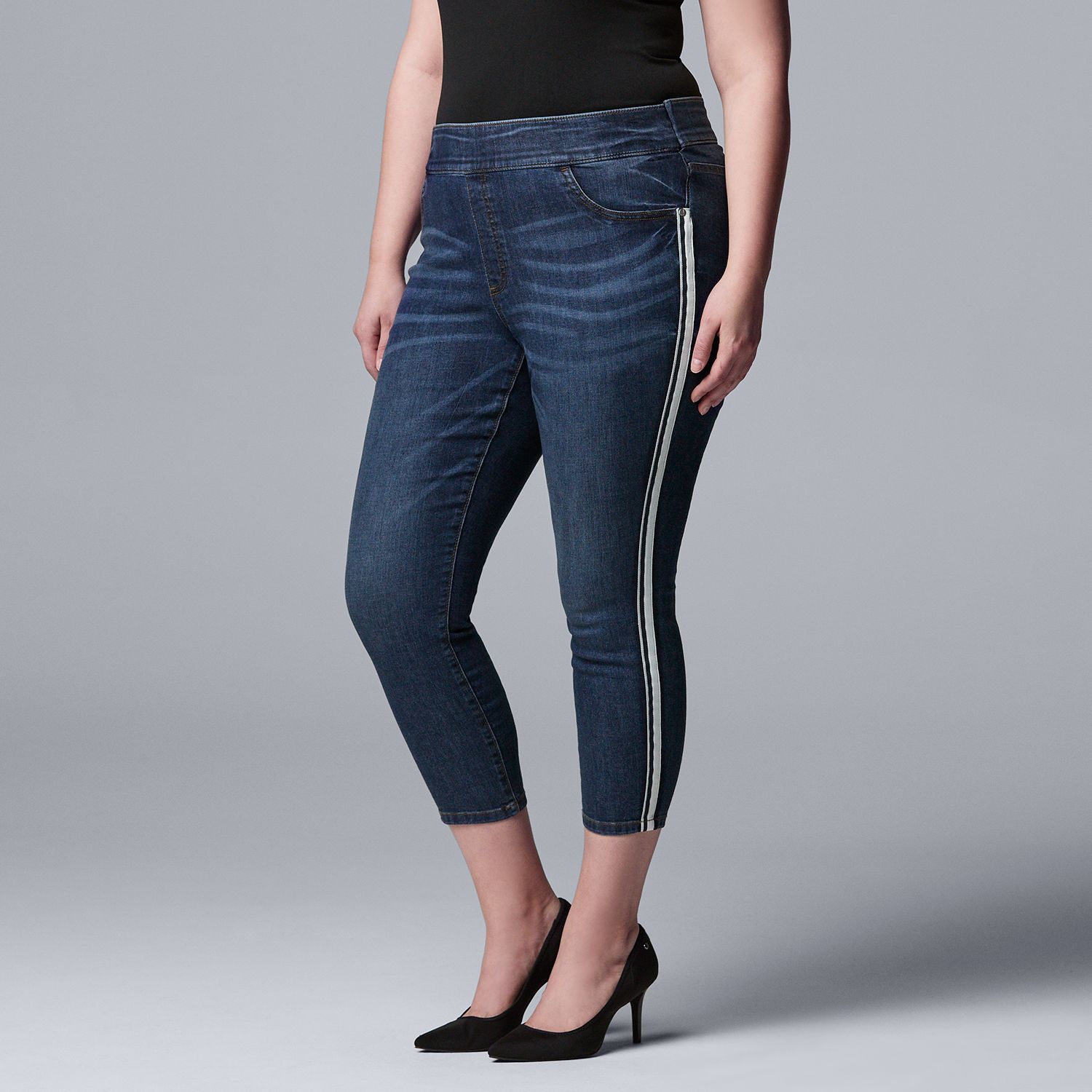 jeggings with stripe down the side