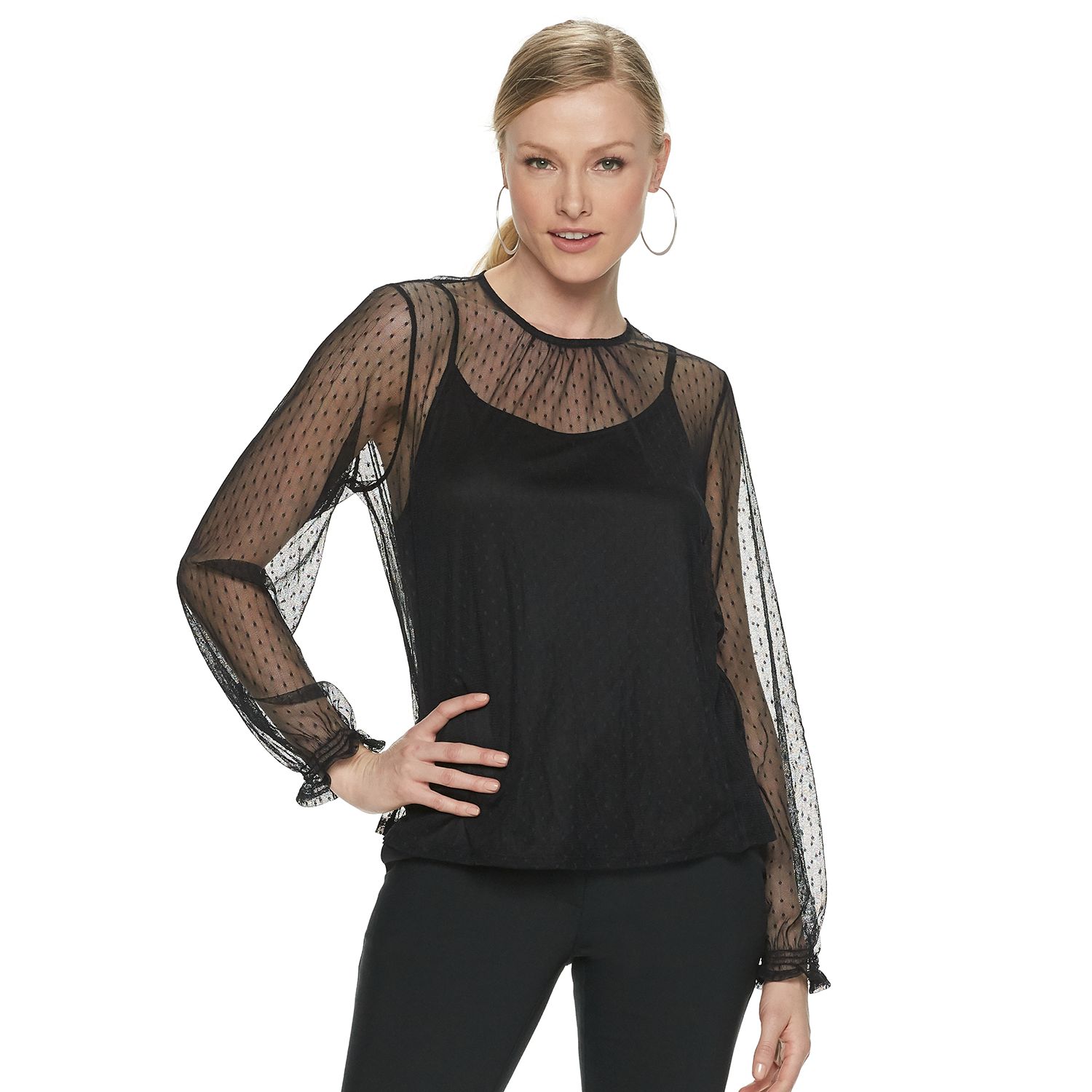 sheer overlay top