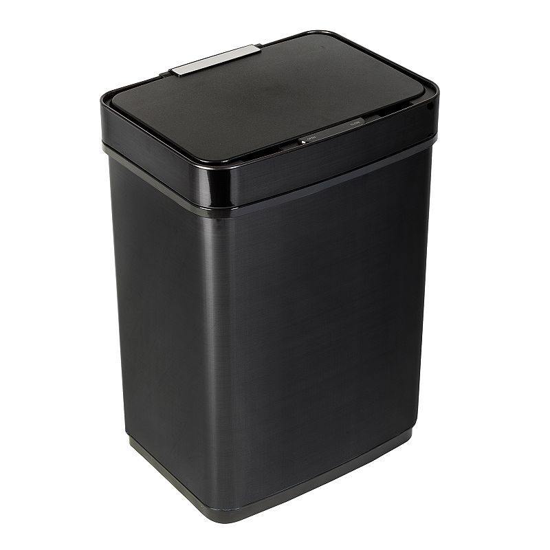 Honey-Can-Do 50L Motion Sensor, Soft Close Trash Can, Black