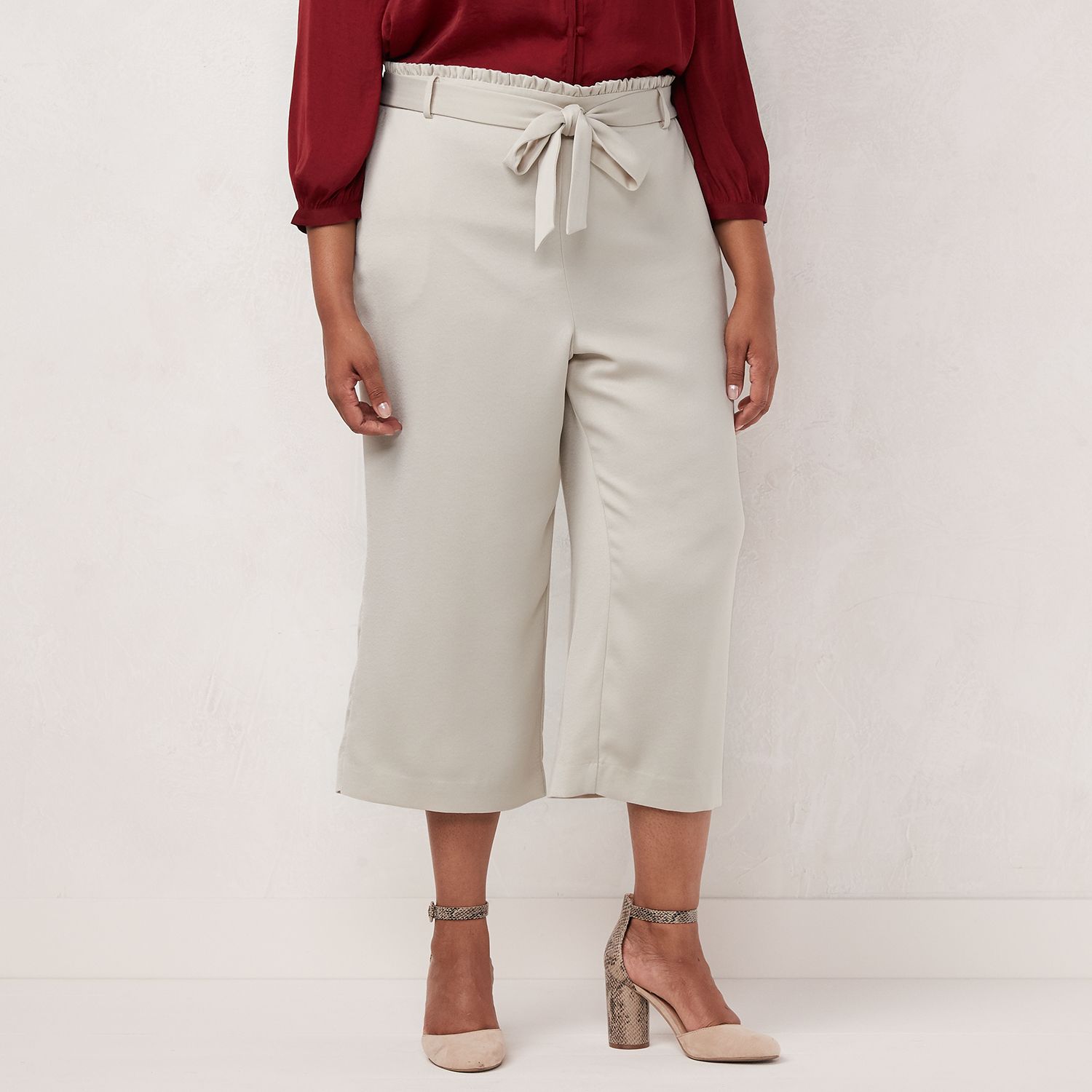 wide leg capris plus size