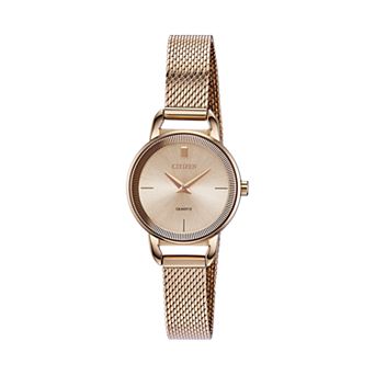 Citizen Women's Rose Gold Tone Stainless Steel Mesh Watch - EZ7003-51X