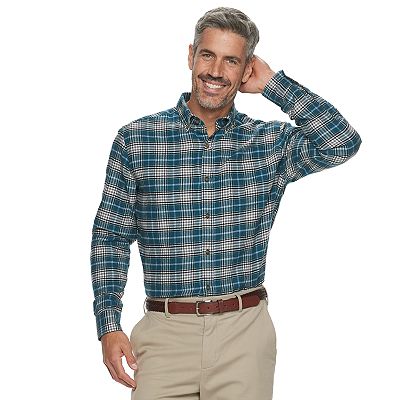 Big Tall Croft Barrow® Extra-Soft Flannel Button-Down Shirt