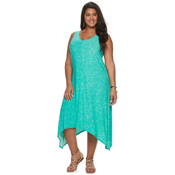 Plus Size Apt. 9® Shark-Bite Strappy Midi Dress