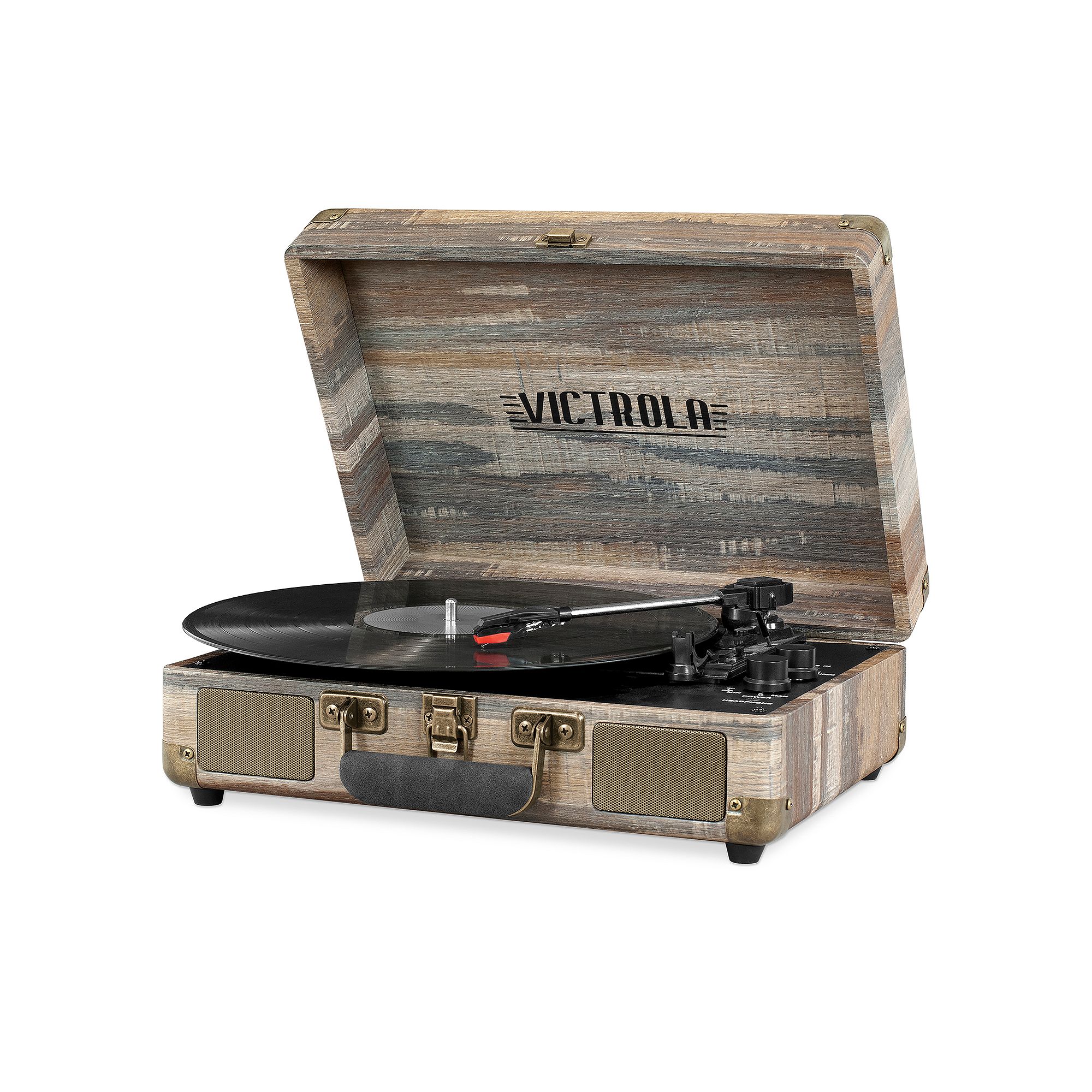 Victrola Bluetooth Suitcase Record Player, Brown