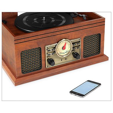 Victrola 4-in-1 Nostalgic Bluetooth Record Player & FM Radio