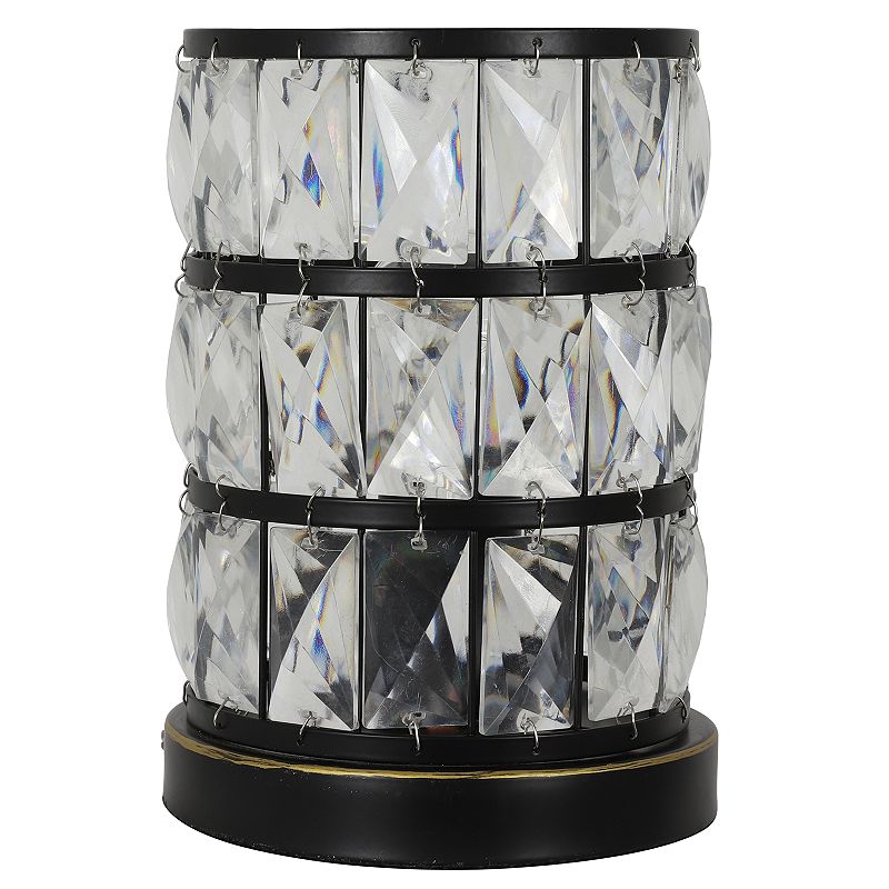 Decor Therapy Hayes Faceted Touch Control Uplight, Multicolor