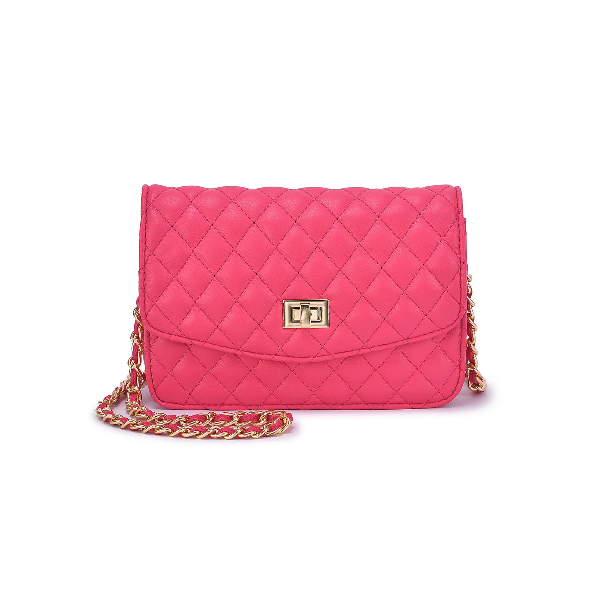 Mellow World Amanda Quilted Crossbody Wallet, Pink