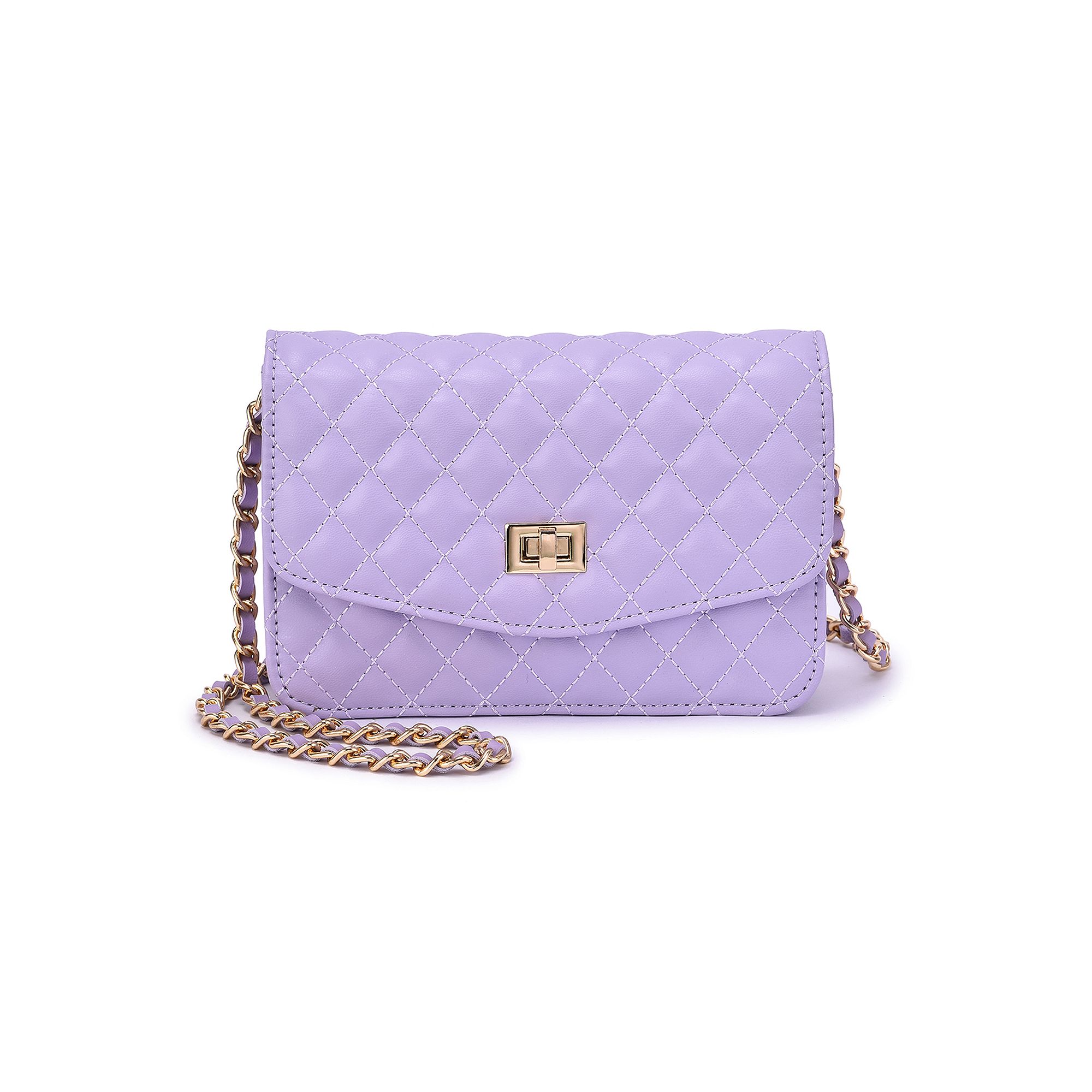 Mellow World Amanda Quilted Crossbody Wallet, Purple