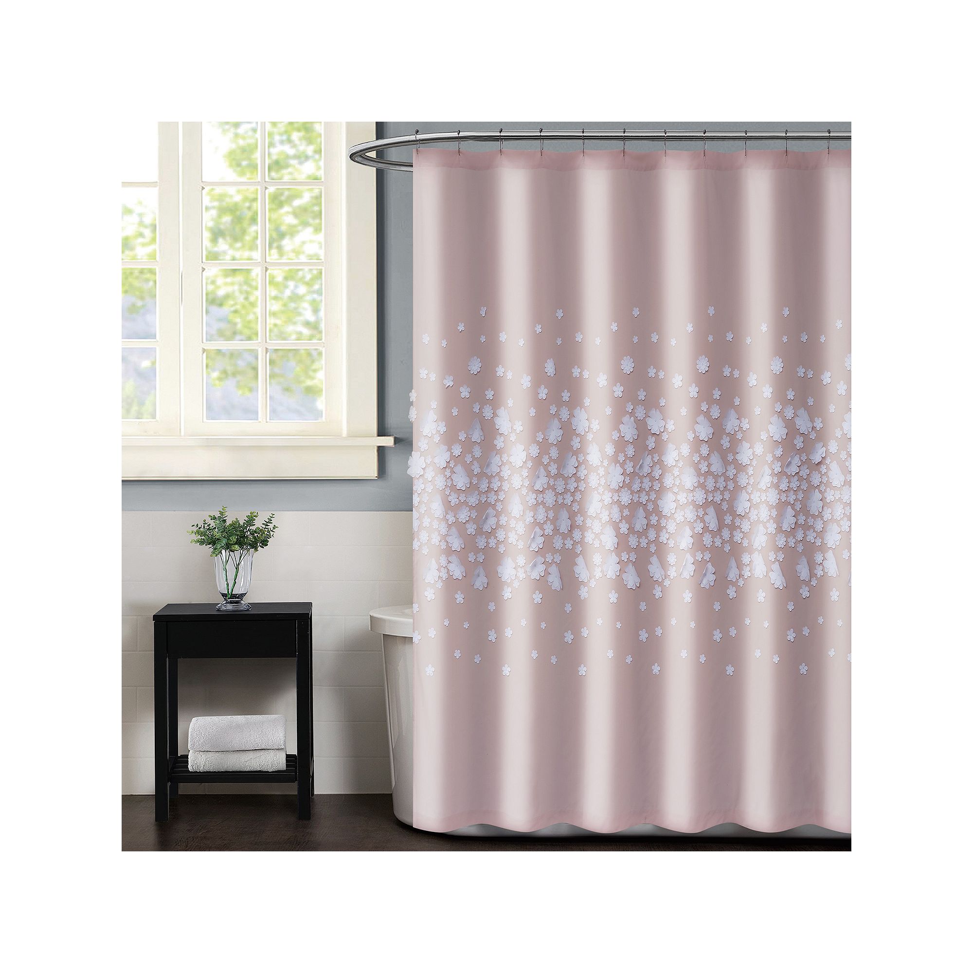 Christian Siriano New York® Confetti Flowers Shower Curtain, Size: 72X72, 