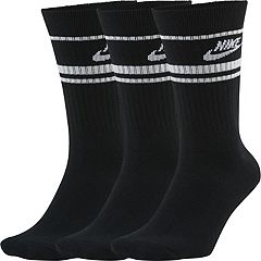 Nike Mens Performance Cushion Quarter Socks (6 Pairs), Black/White, Large  at  Men's Clothing store