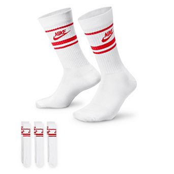 Men's Nike 3-Pack Everyday Essential Striped Crew Socks
