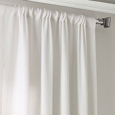 EFF Ombre Faux Linen Semi-Sheer Window Curtain