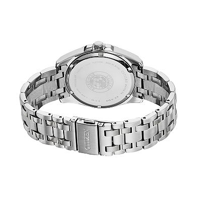Men's Citizen Eco-Drive Diamond Accented Stainless Steel Watch
