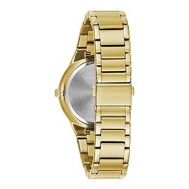Caravelle by Bulova Men's Gold Tone Diamond Dial Watch - 44D102