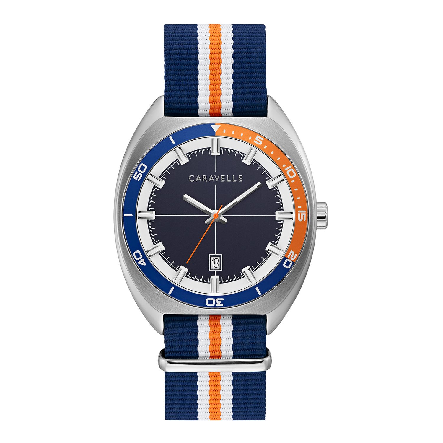 orange blue watch