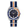 Caravelle by Bulova Men's Blue/Orange Nylon Strap Watch - 43B166