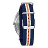 Caravelle by Bulova Men's Blue/Orange Nylon Strap Watch - 43B166