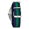 Caravelle by Bulova Men's Blue/Green Nylon Strap Watch - 43B169