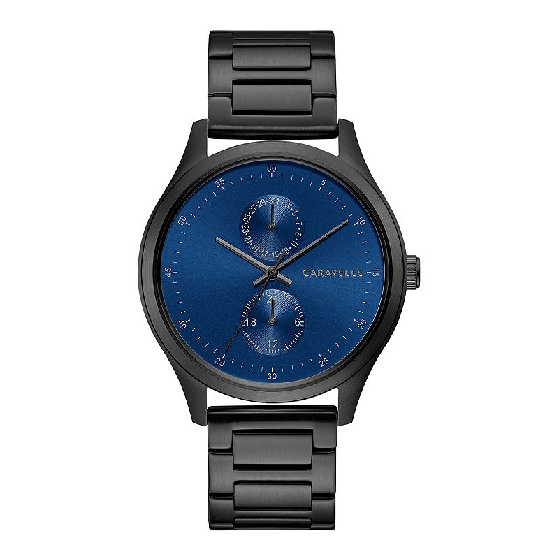Caravelle by Bulova Men's Stainless Steel Chronograph Watch - 45C116, Size: Large, Black