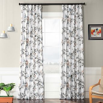 EFF Floral Room Darkening Window Curtain Panel