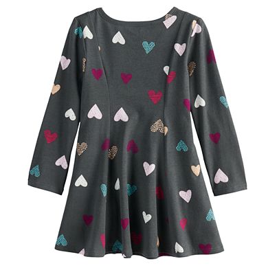 Girls 4-12 Jumping Beans® Long Sleeve Princess Seam Print Dress