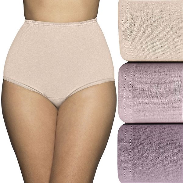 Womens Vanity Fair® Perfectly Yours Ravissant Classic Cotton 3 Pack Brief Panty Set 15320 