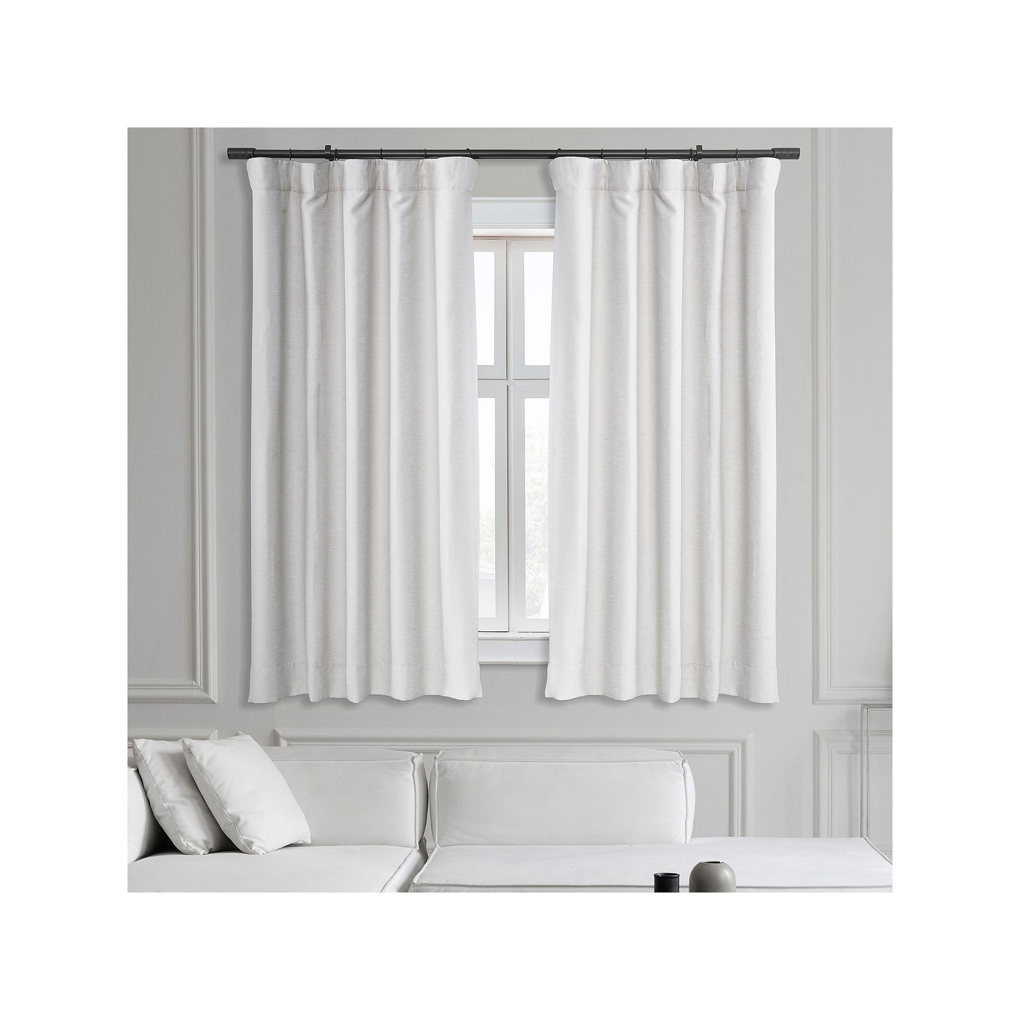 EFF Bellino Room Darkening Window Curtain Panel, Chalk Off White