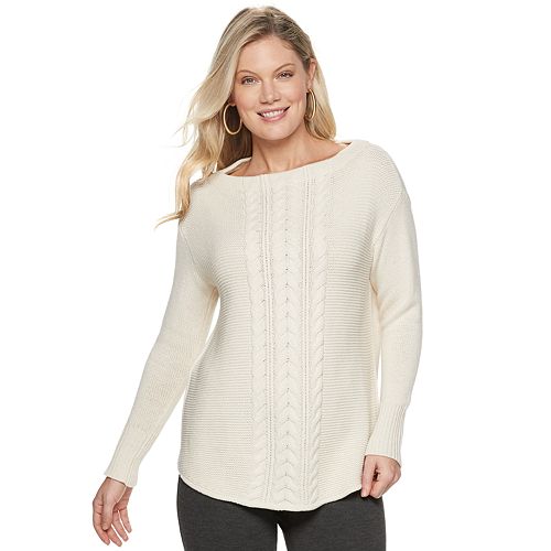chaps cable knit sweater women's